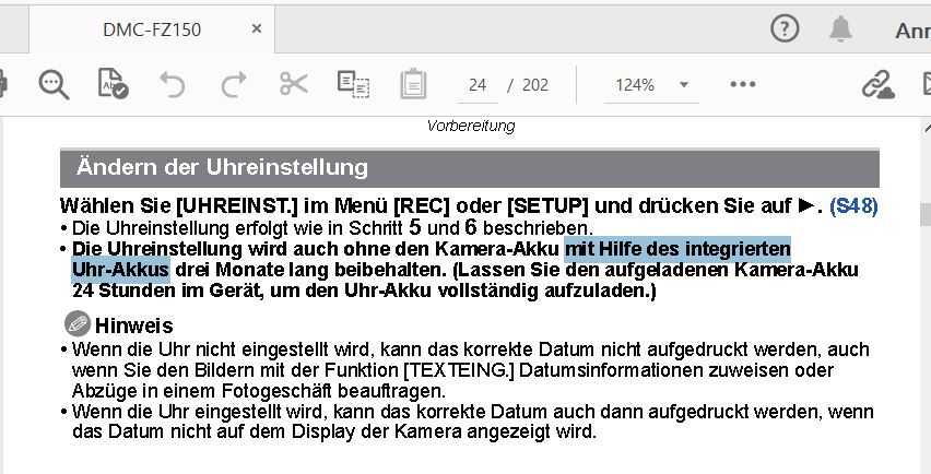 FZ150 separater Uhr-Akku für interne Uhr.JPG