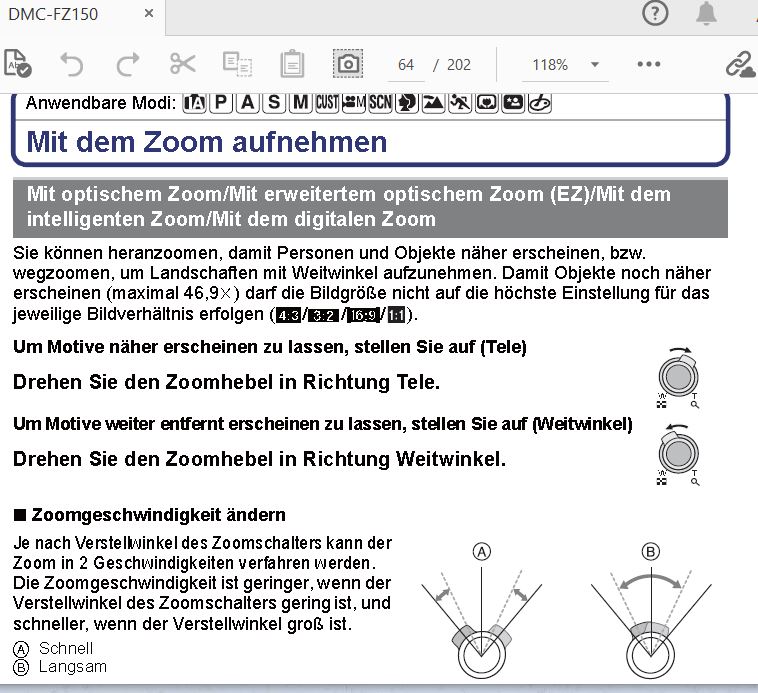 FZ150  Zoomhebel   hat  2 Geschwindigkeiten.JPG