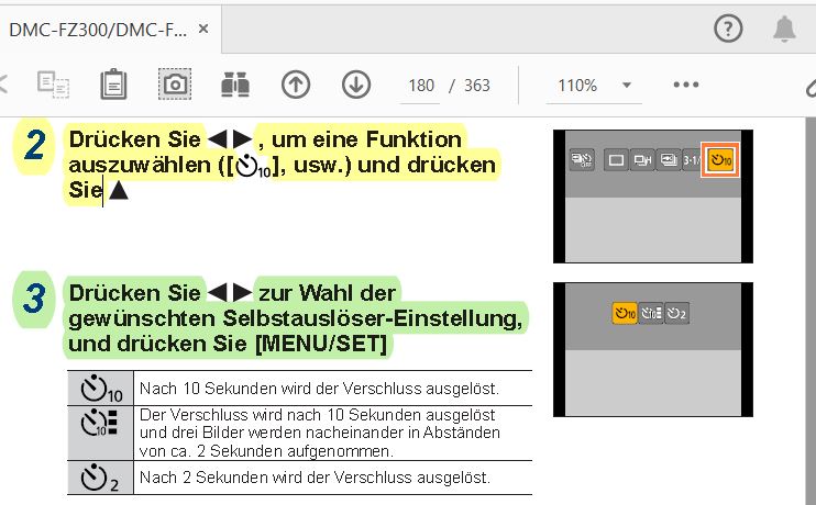 FZ300  Selbstauslöse-Zeit einstellen.JPG